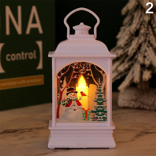 Joulupukki-lyhty Yövalodekoratiiviset Puhelinkoppi Porta Valkoinen 2 White 2