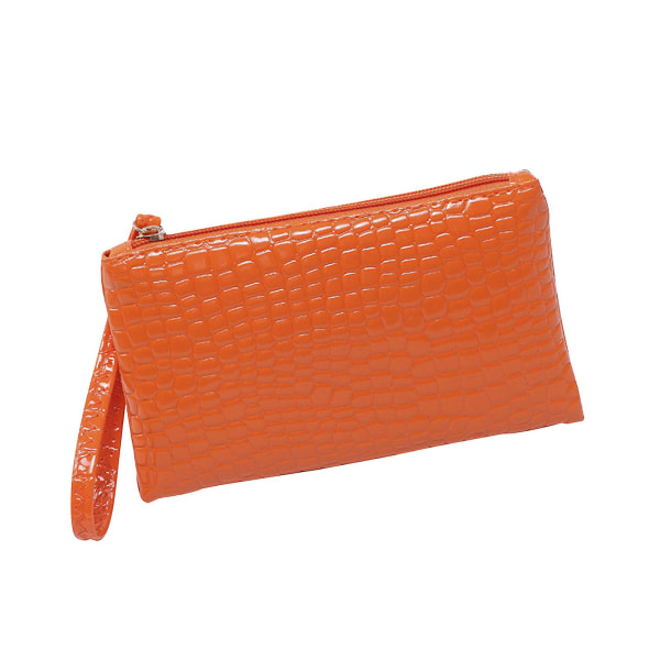 Hotrea! 2023 Clutch Bag, Mode Kvinnor Pu Enfärgad Underarm Väska Telefonväska Kuvert Väska Handväska Orange