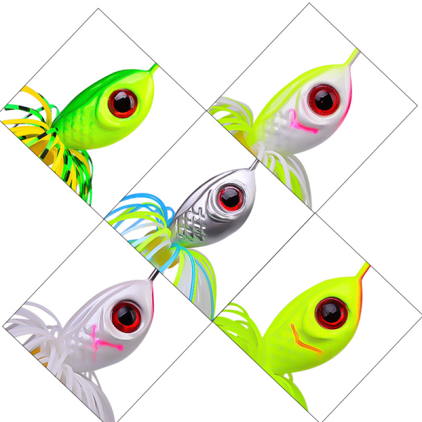 5 stycken Fiskedrag Fiskebete 4 stycken Fiske Hård Spinner Lur