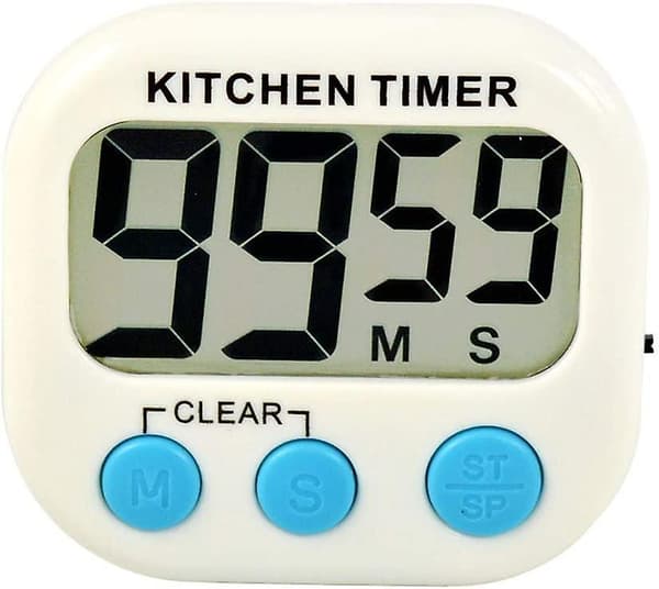 Digitalt Kjøkkentimer, Stor LCD, Nedtelling, Opptelling
