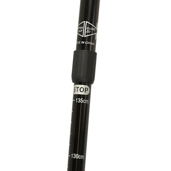 Walking Pole / Trekking Pole - Adjustable Height Black Svart