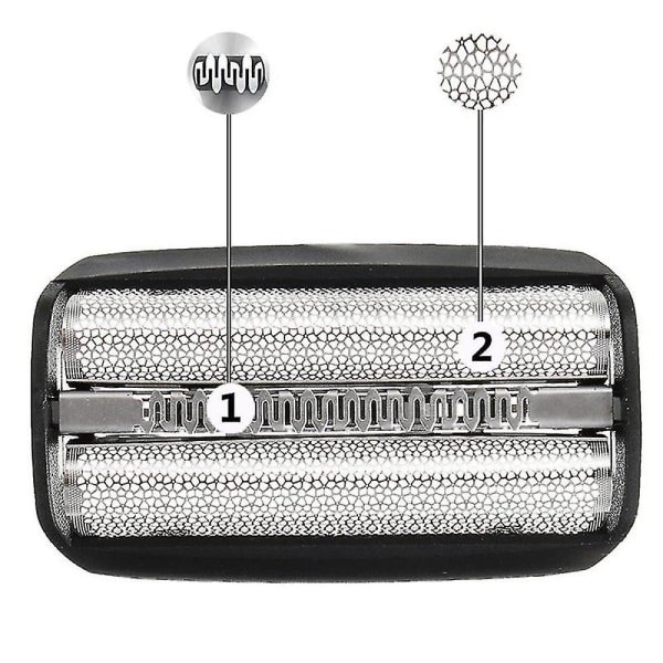 30b Razor Blade til Braun 310 udskiftningsbarbermaskine Mesh Cover Sort