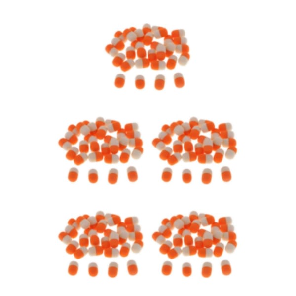 1/2/5 30stk/boks Pop Up Boilies for Flytende Ball Beads Orange + Hvit 12mm 5sett