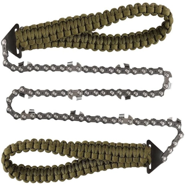 Kokoontaittuva moottorisaha - taskukokoinen paracord-kahvalla, kokoontaittuva moottorisaha käsikäyttöinen, ulkoiluun tarkoitettu hätävaruste retkeilyyn, vaellukseen, metsästykseen