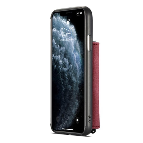 Avtakbart Kickstand Lommebokveske Deksel for iPhone 11 Pro Rød