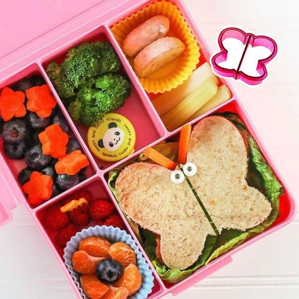 Barnas lunsj Smørgåstårta Brød Ristet brød Cookies Biscuit ter Form 6PCS
