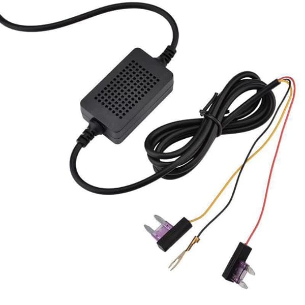 12V~24V til 5V 3A Mini USB strøm 3-trådet bilopladerkabel null - Bøjning til højre