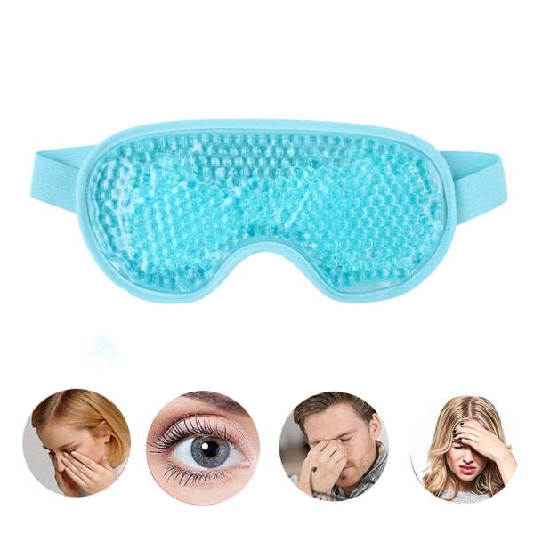 Ögonmask, återanvändbara pärlor Ice Pack, Hot Cold Therapy för Puffy Ey Sky blue