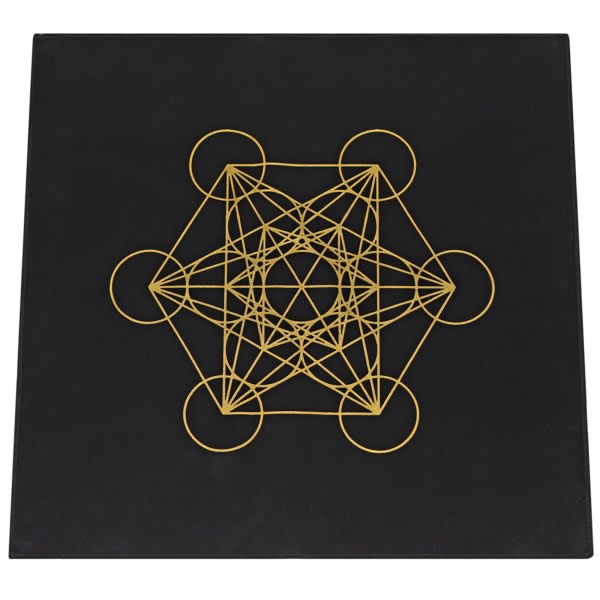 Tarotkort bordsduk Flower of Life Divination Altarduk Praktisk spådomsduk för w/ Tarotpåse för Couns Blue A