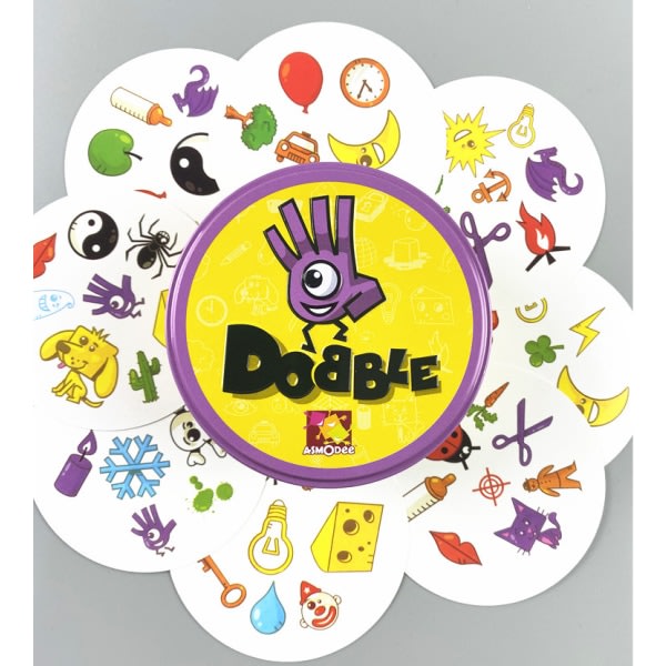 Populært kortspil Spot It Dobble Ferie Partyspil Duobao Lilla Duobao purple