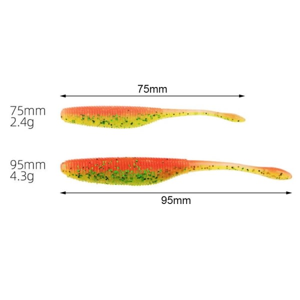 20 st/parti Big Fishing Worm Bait Mjuk plastbete 95MM-4.3GB B 95mm-4.3gB