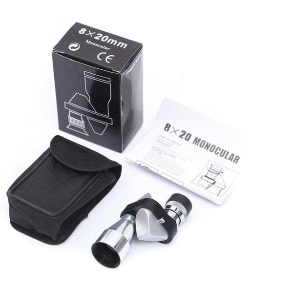 8x20 HD Nattvision Mini Pocket Zoom Monokulär Utomhus Teleskop Endast Mikroskop