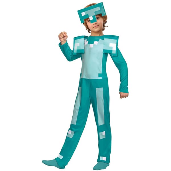 Minecraft Cosplay Klesett for Barn Diamantrustning Z Diamantrustning Diamantrustning Diamond Armor M