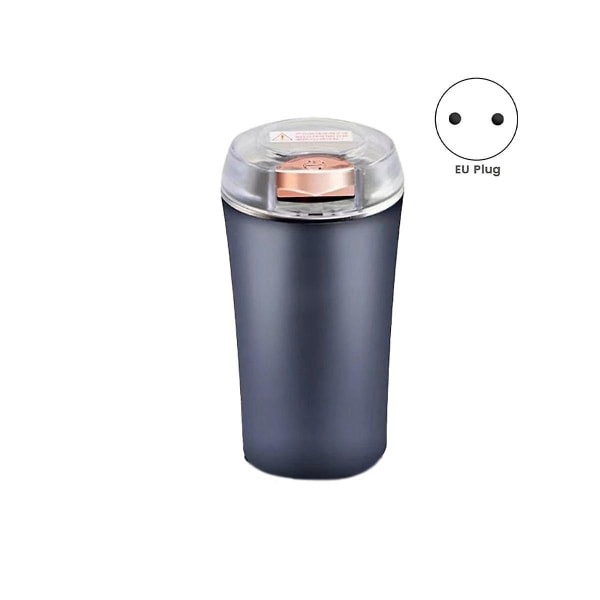 Bærbar minikvern i rustfritt stål, elektrisk kaffebønnkvern, urter, salt, pepper, krydderkvern, E Blå