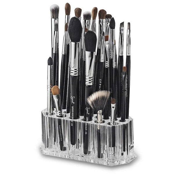 Klar akryl kosmetisk förvaringshållare 26 hål Lip Liner Organizer 1 stycken (b-2-v)