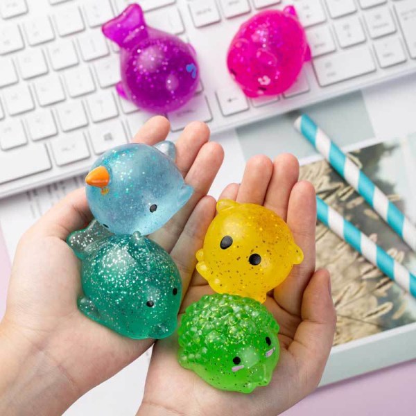 Sødt klemmelegetøj blødt gummidekompressionslegetøj Animal Stress Reliever 1