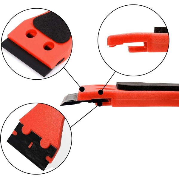 2-pak 100 dobbeltsidede barberblade, plastskabe, 6 tommer lang