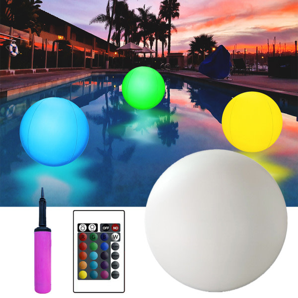 Opblåsbar badboll LED-lys Pool Party Simma Vattenspel leksaker
