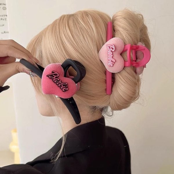 1. Trendig Barbie Brev Hjerte Hårklo Enkel Hårklemme For A1