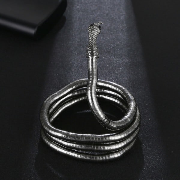 Punk Snake Halsband Choker Justerbart Snake Armband Flexibel W Silver one size Silver one size