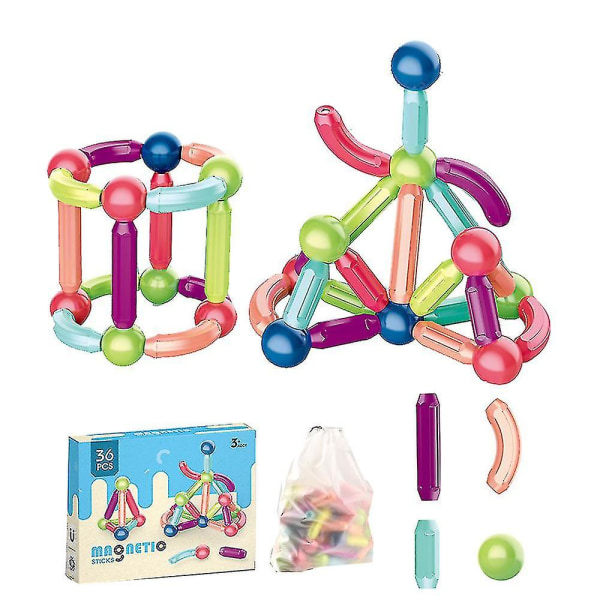 Magneettiset sauva-rakennuspalikat sarja lapsille magneettiset rakennuspalikat lasten magneettiset lelutiilet