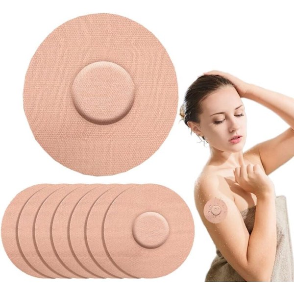 10 Selvklebende lapper for Libre 1/2/3, Vanntett og svettebestandig sensorbeskyttelse, Kompatibel med Dexcom G6/G5/G4, Guardian 3, Enlite