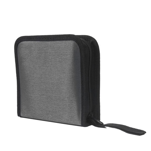For 40 CD-etui CD DVD-hefteholder CD DVD-plater Stoffveske Grå