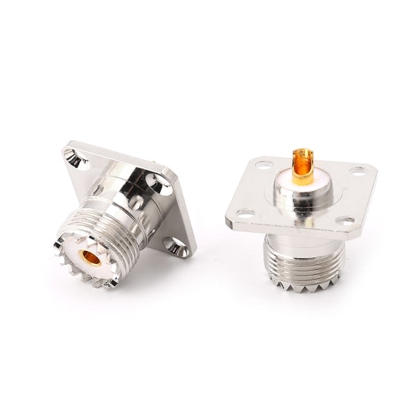 5 st UHF SO239 honflänspanel Chassi Däckmonterad Adapterkontakt Rak
