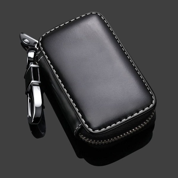 Bilnøgle Etui PU Læder Nøgle Organizer Brown
