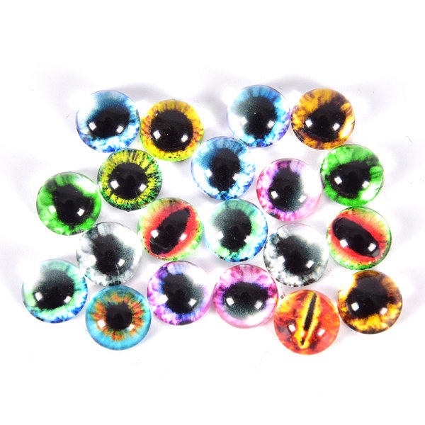 20 stk glass øyne til DIY håndverk for leketøy dyreøyne Acc 20MM