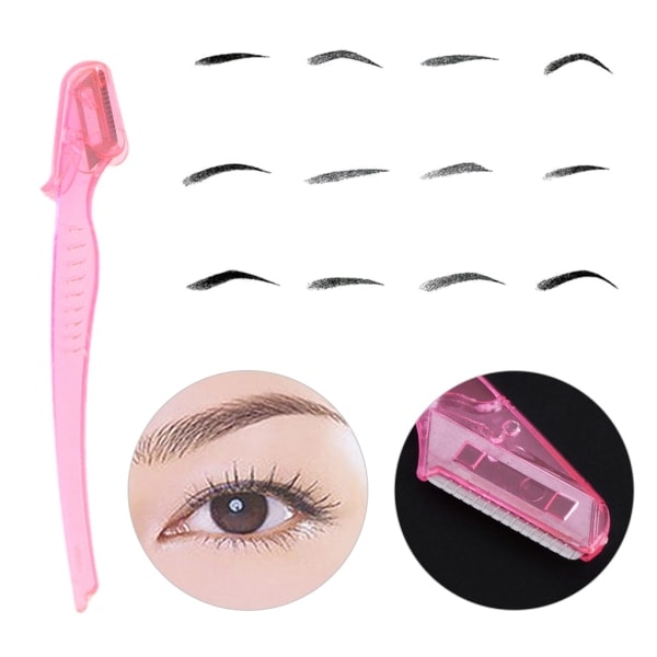 Kvinnor Ögonbrynsrakhyvel Säker Trimmer Shaper Rakblad Vikbar