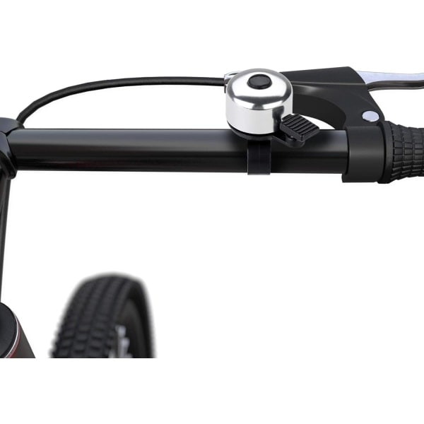 Cykelklocka med skarpt ljud för vuxna, barn, pojkar och flickor (Silver)
