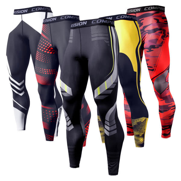 Träningskompressionsbyxor Herr Leggings färg 3 L zdq