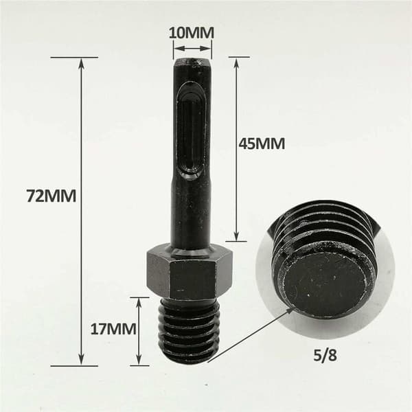 Stk. 5/8-11 Han Gevind til SDS Plus Hun Adapter til Slibemaskine Bor