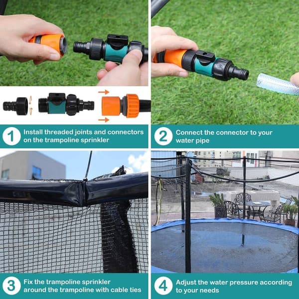 12 m rør - sprinklerrør for utendørs trampoline