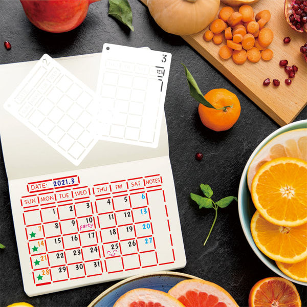 Pistepistepäiväkirjan suunnittelijan tee-se-itse-mallit Ultimate Productivity Journal -kalenterien kaavain Luettelot Kirjaimet Numerot 24 kpl