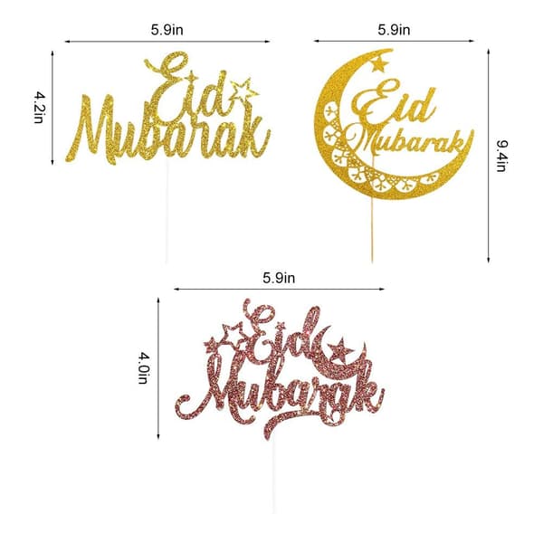 5 st Eid Mubarak Bakmuffins Toppers BB