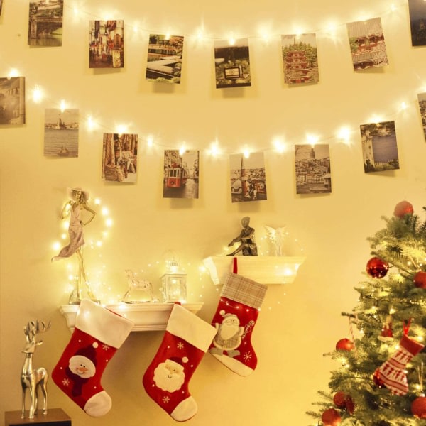 Led fotoklemme strenglys, billedpinde Fairy Lights med 50