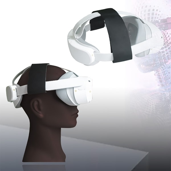 VR-set för Pico 4 VR-headset, lätt silikon VR-headset, huvudband, svart