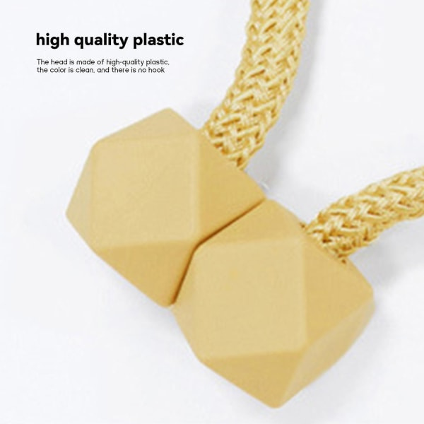 2 stk Magnet Gardin Holdere Med Hånd-snoet Vævet Tekstur Udseende Reb Til Køkken Spisestue Badeværelse (Beige) Beige
