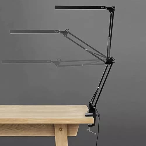 Skrivebordslampe med arm - LED bordlampe