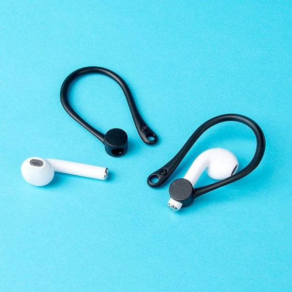 Antifall Bluetooth-headset Öronkrokar Hörlursskydd Hållare Mjuk silikon Sport Öronkrok För Air-pod 1 2 Headset Tillbehör Earhook vit 5 par Earhook white 5pairs