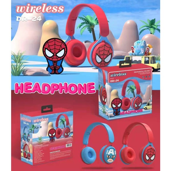 Marvel Bluetooth-headset, hopfällbart, stöder FM
