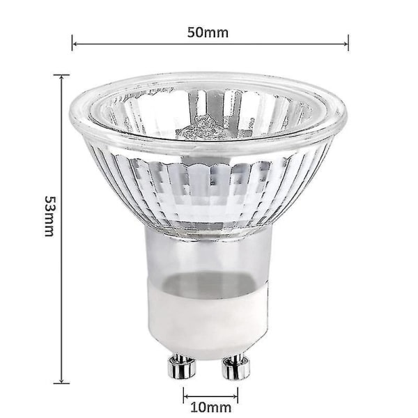 Gu10 halogenlamper 35w dimbar, 220v Gu10 halogenlamper 2 stift, 400 lm, 2800 k varm med 3 st, hvit