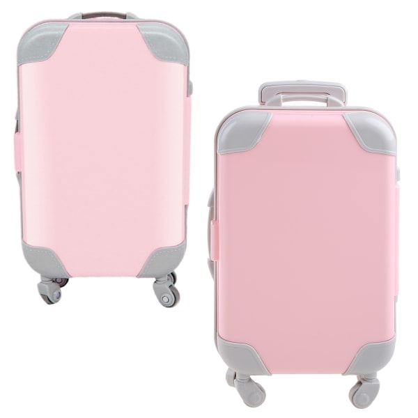 Minivagn False Dolls Resväska förpackning för case Ögonfransar Förpackningslåda Simulering Bagageförvaringslåda Rosa