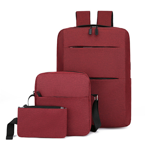 Miesten 3-in-1 Business -reppu, tyylikäs ja toimiva muotoilu Red