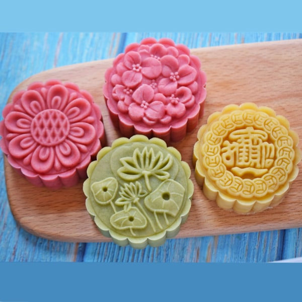 Form til månekageform 75g Lotusblomst Stempel Kexform Form til fondantbagning Midt efterårsfestival