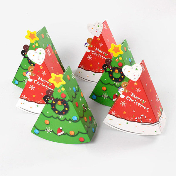 6 stk. kageform julegodter gaveæsker Cookie Snack bagning 6grøn 6stk 6green 6Pcs