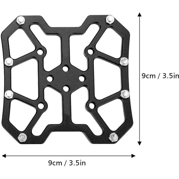 TONYSA 1 Par Aluminium Legering Cykel Clipless Pedal Platform Adaptere til SPD (Sort)
