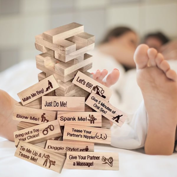 Block Tower Jenga Spel Par Dating Block Tower Jenga Spel